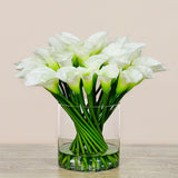 Artificial Calla lily Arrangement in Glass Vase