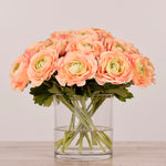 Floral ArrangementArtificial Ranunculus Arrangement in Glass VaseBloomr