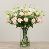 Artificial Lisianthus Arrangement in Glass Vase