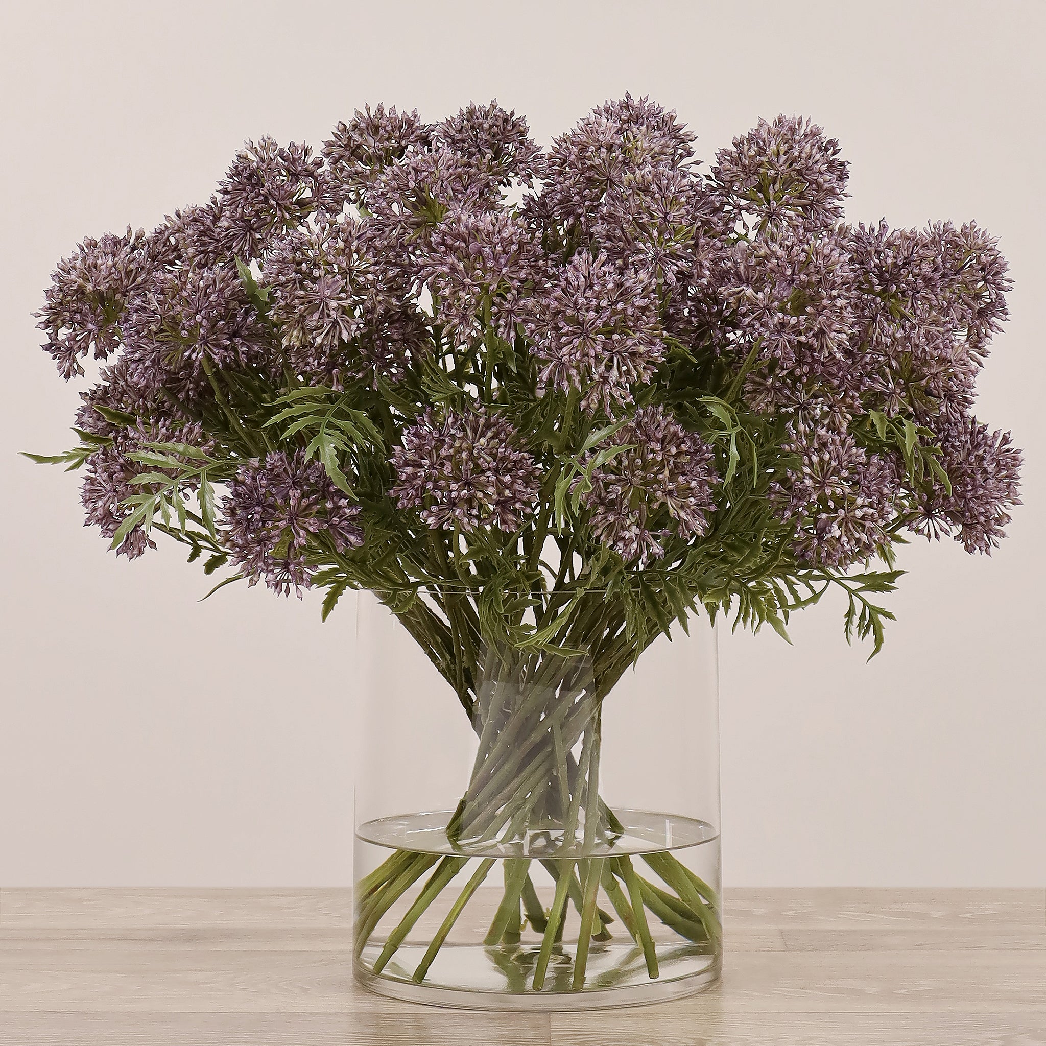 Allium Arrangement in Glass Vase