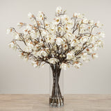 Artificial Magnolia Arrangement in glass vase