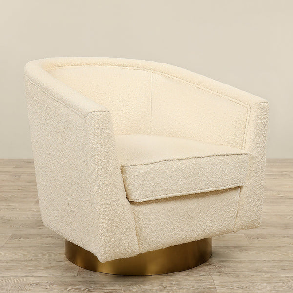 Brooks - Bouclé<br> Swivel Armchair Lounge Chair