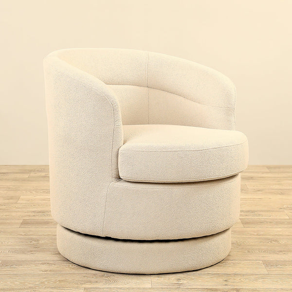 Dillon - Bouclé<br> Swivel Armchair Lounge Chair - Bloomr