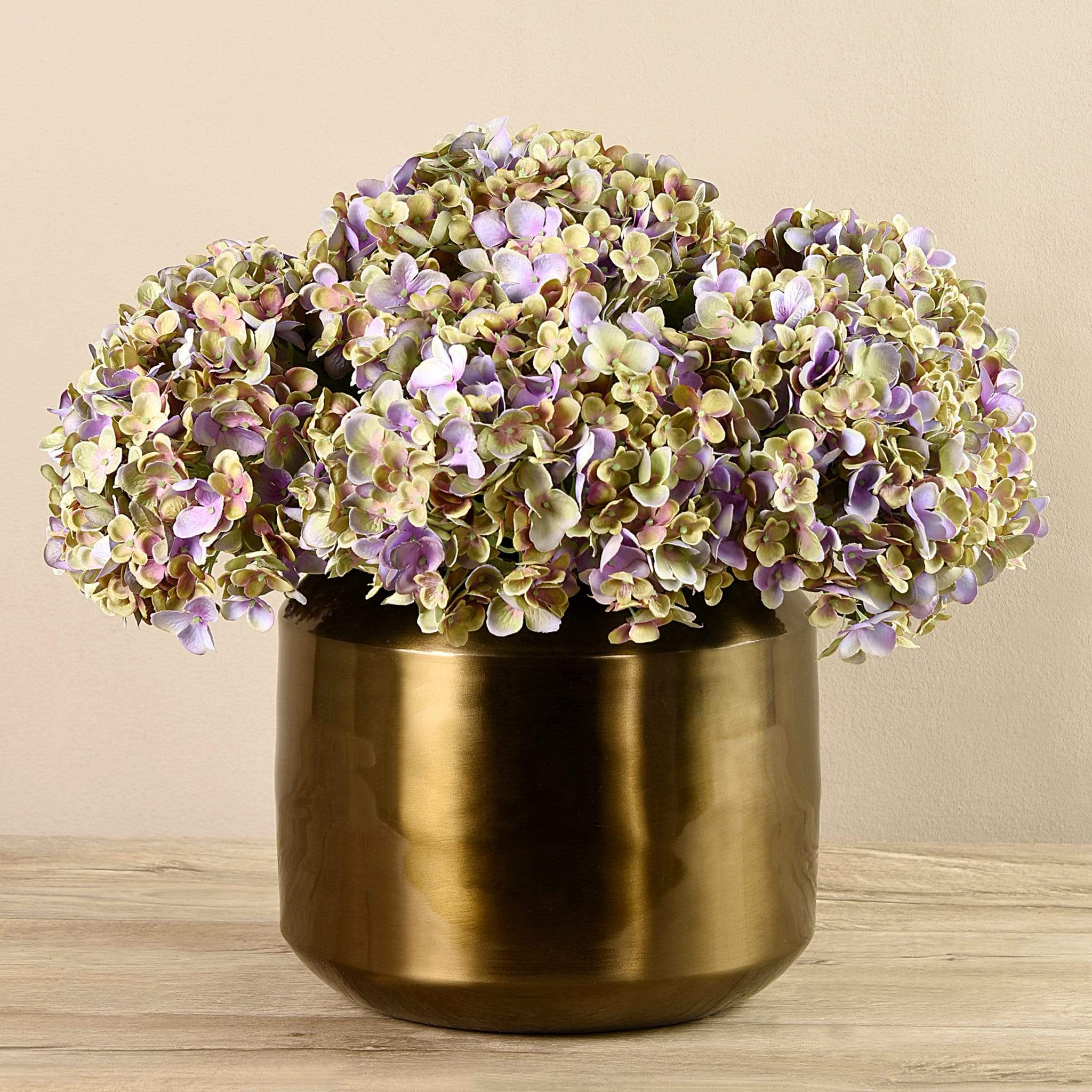 Artificial Hydrangea in Copper Vase - Bloomr