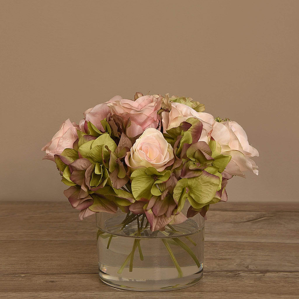 Mix Flower Arrangement in Glass Vase - Bloomr