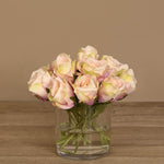 Rose Arrangement in Glass Vase - Bloomr