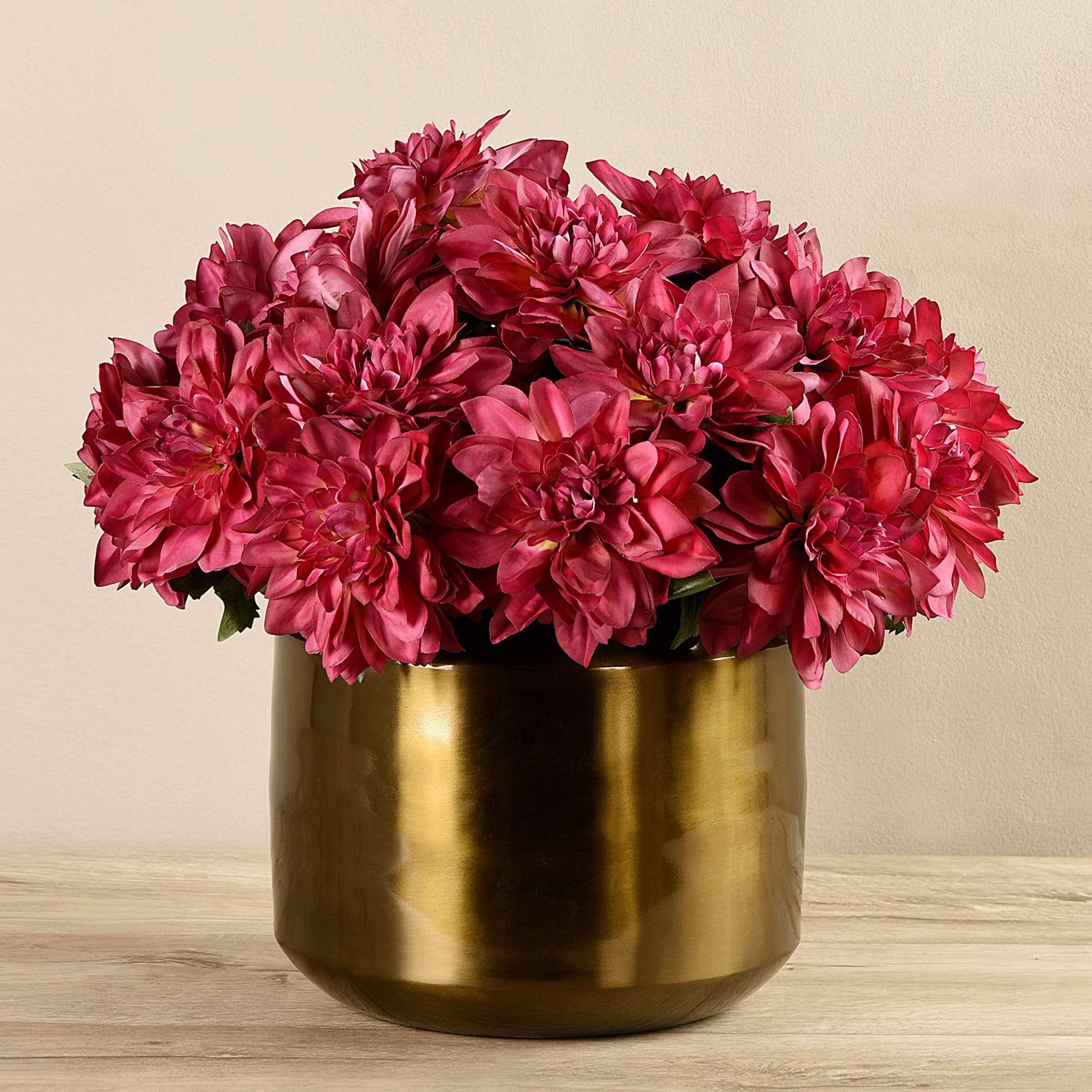 Artificial Dahlia in Copper Vase - Bloomr