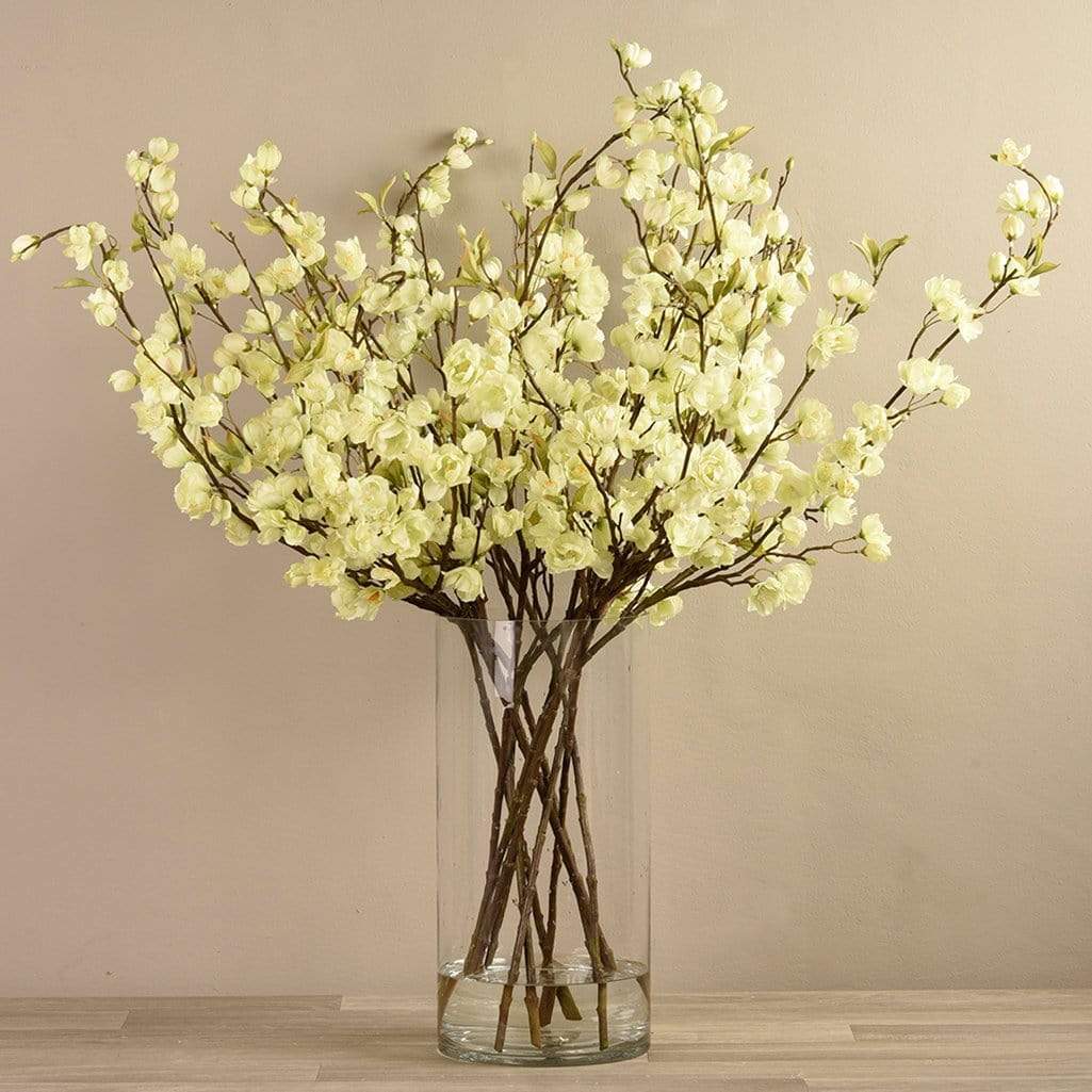 Artificial Cherry Blossom in Glass Vase - Bloomr