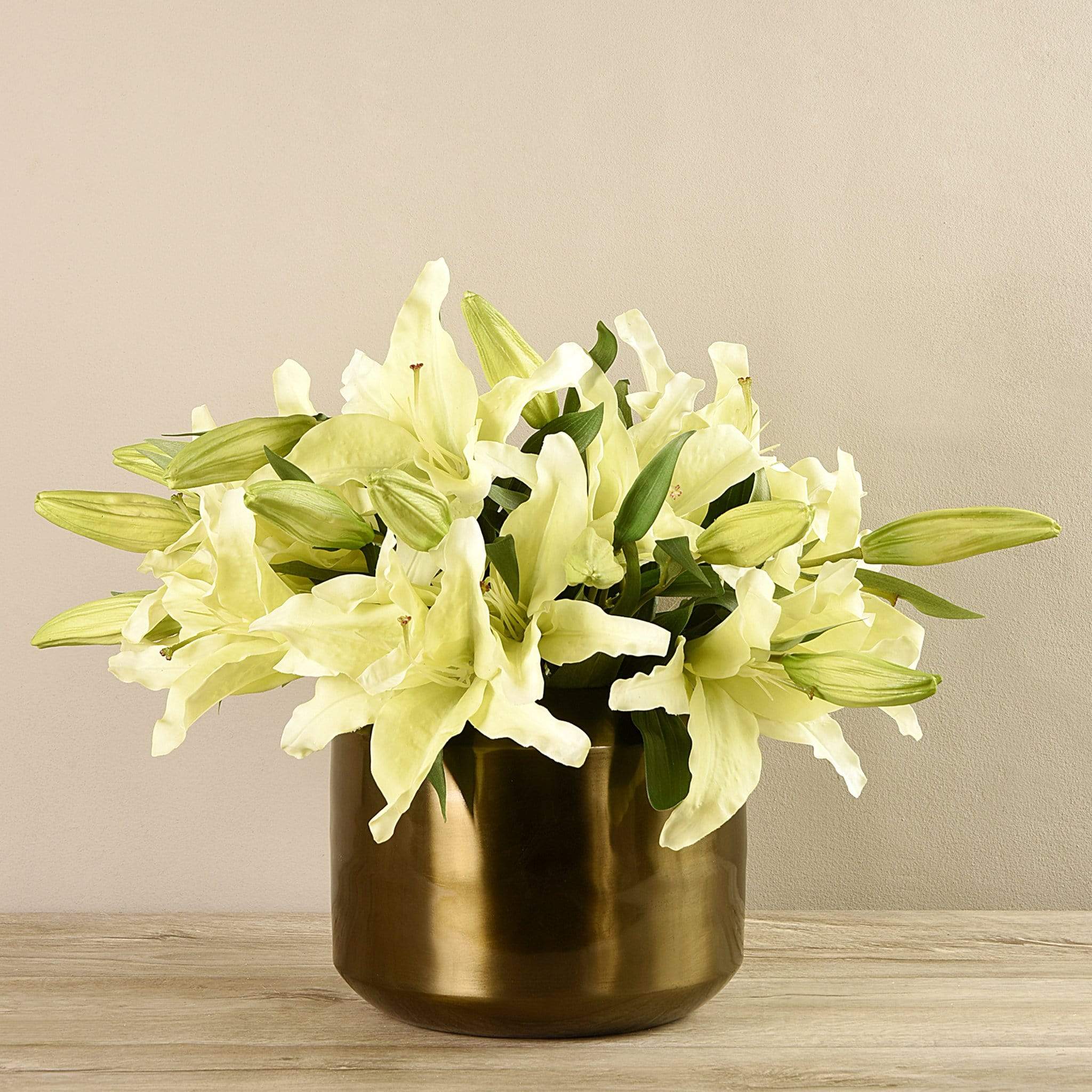 Artificial Lily in Copper Vase - Bloomr