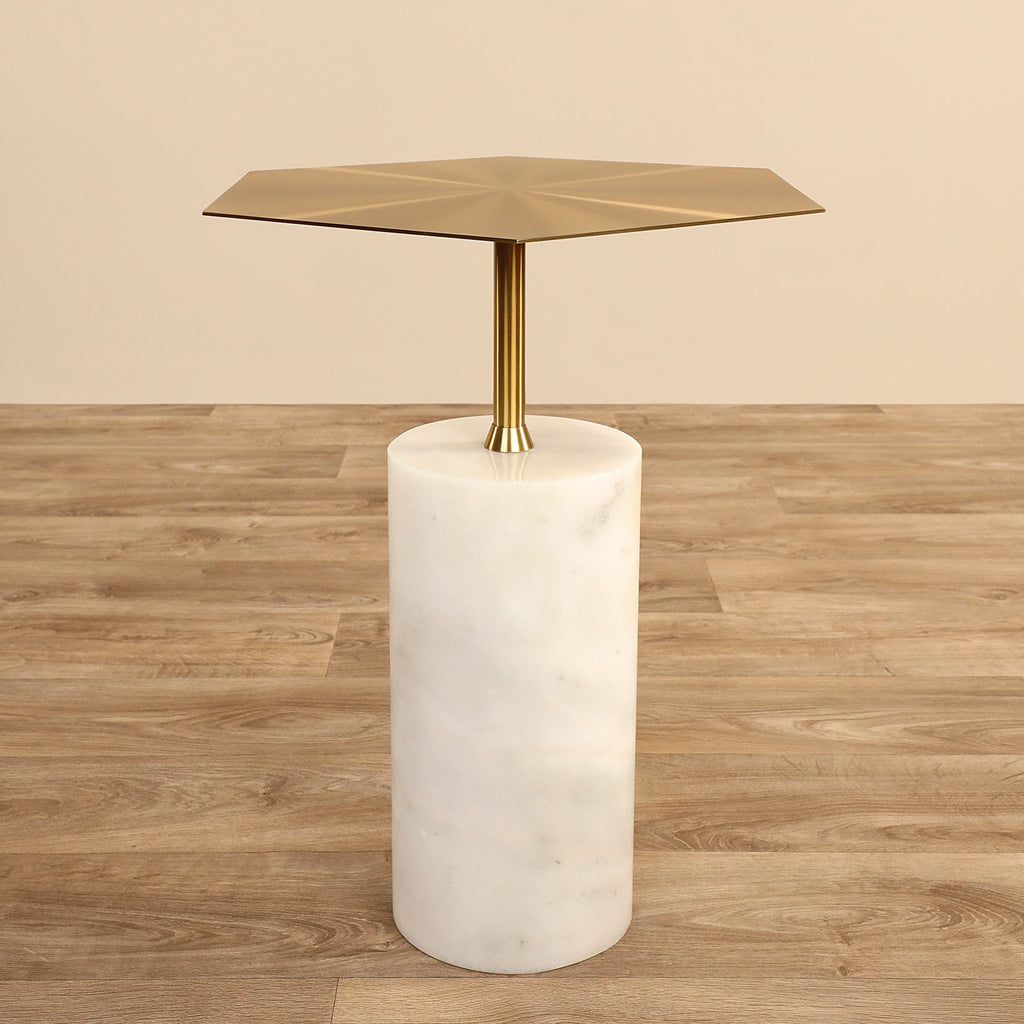 Mitzi <br> Marble Side Table - Bloomr